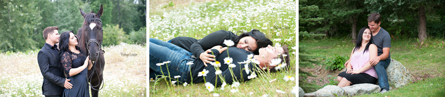 Holly and Scott – Quesnel Engagement Photographer Holly and Scott - Quesnel Engagement Photography with her warmblood horse, Markas and Great Dane, Emma.