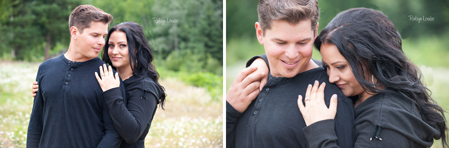 Holly and Scott – Quesnel Engagement Photographer Holly and Scott - Quesnel Engagement Photography with her warmblood horse, Markas and Great Dane, Emma.