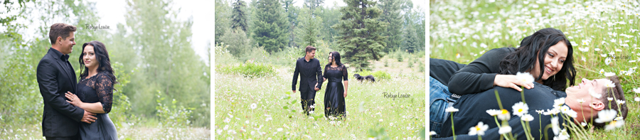 Holly and Scott – Quesnel Engagement Photographer Holly and Scott - Quesnel Engagement Photography with her warmblood horse, Markas and Great Dane, Emma.