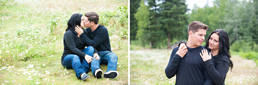 Holly and Scott - Quesnel Engagement Photography with her warmblood horse, Markas and Great Dane, Emma.