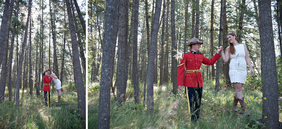 Brandy and Kevan – Quesnel RCMP Engagement Photography Brandy and Kevan - Quesnel Engagement Photography in RCMP Red Serge.