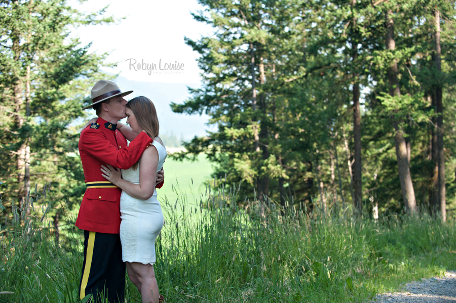 Brandy and Kevan – Quesnel RCMP Engagement Photography Brandy and Kevan - Quesnel Engagement Photography in RCMP Red Serge.
