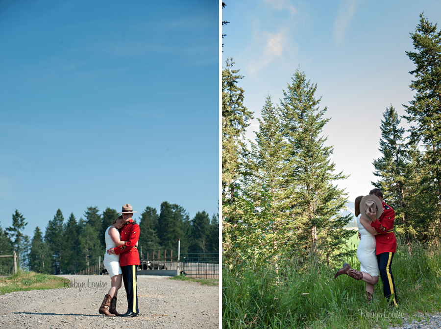 Brandy and Kevan – Quesnel RCMP Engagement Photography Brandy and Kevan - Quesnel Engagement Photography in RCMP Red Serge.