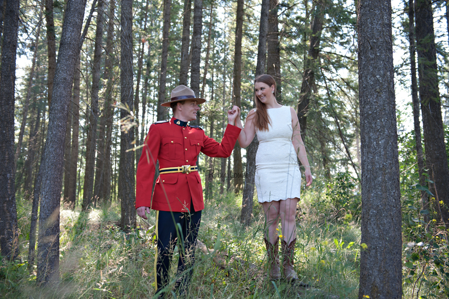Brandy and Kevan – Quesnel RCMP Engagement Photography Brandy and Kevan - Quesnel Engagement Photography in RCMP Red Serge.