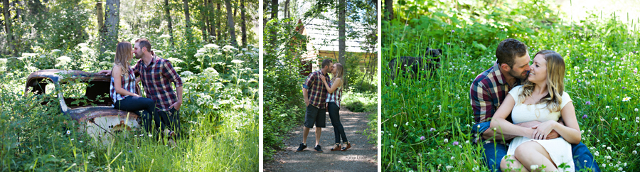 Samantha and Sean - Likely Engagement Photography at Quesnel Forks with their dogs.